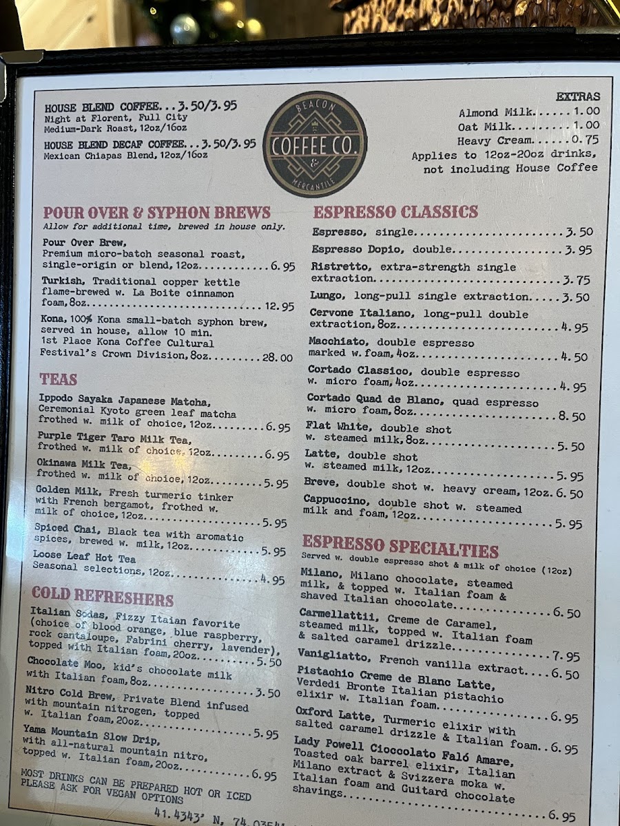 Menu Beacon Coffee Co. & Mercantile-1
